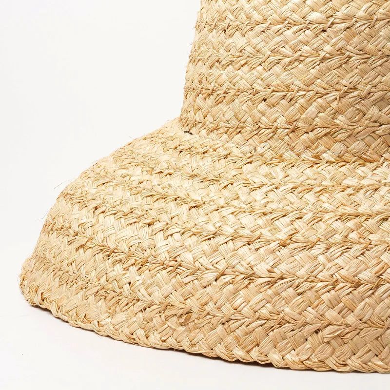 Fashion Women Wide Brim Raffia Hat Women Vacation