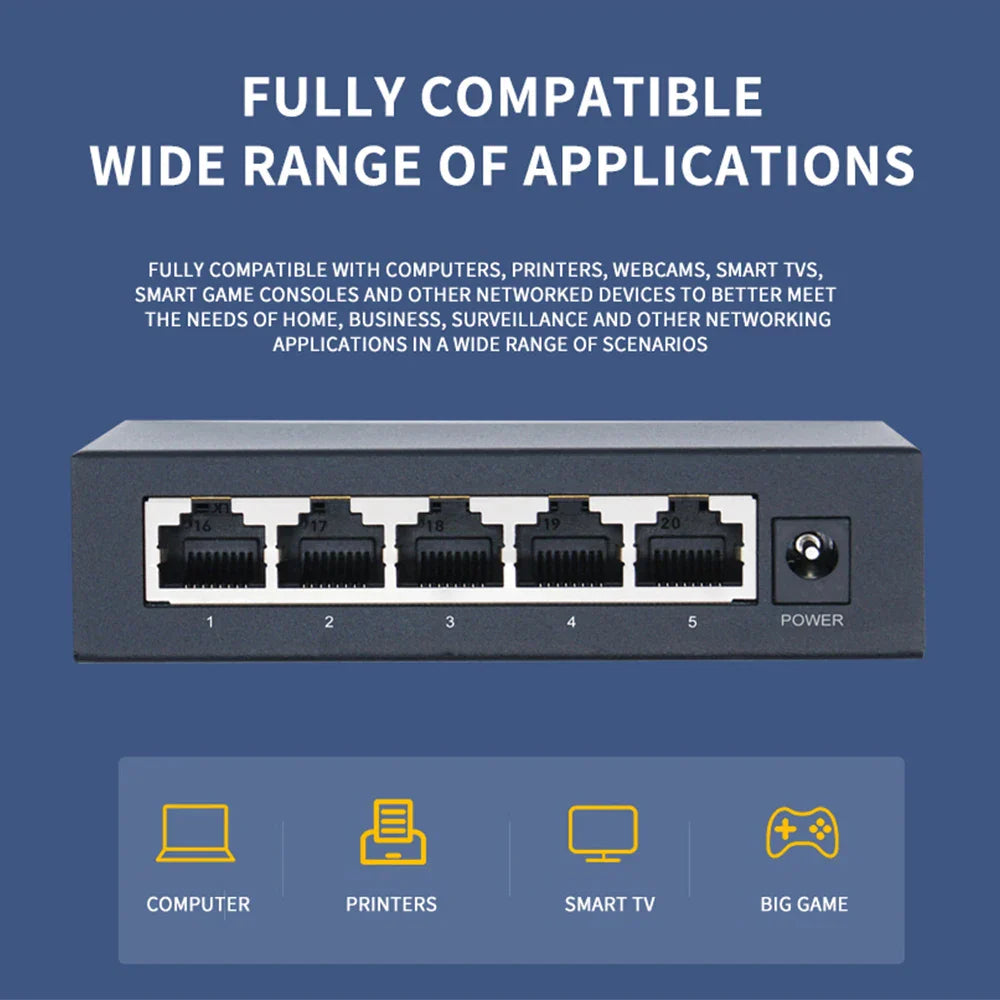 KuWFi Gigabit Network Switch 1000Mbps Ethernet Switch 5/8/10