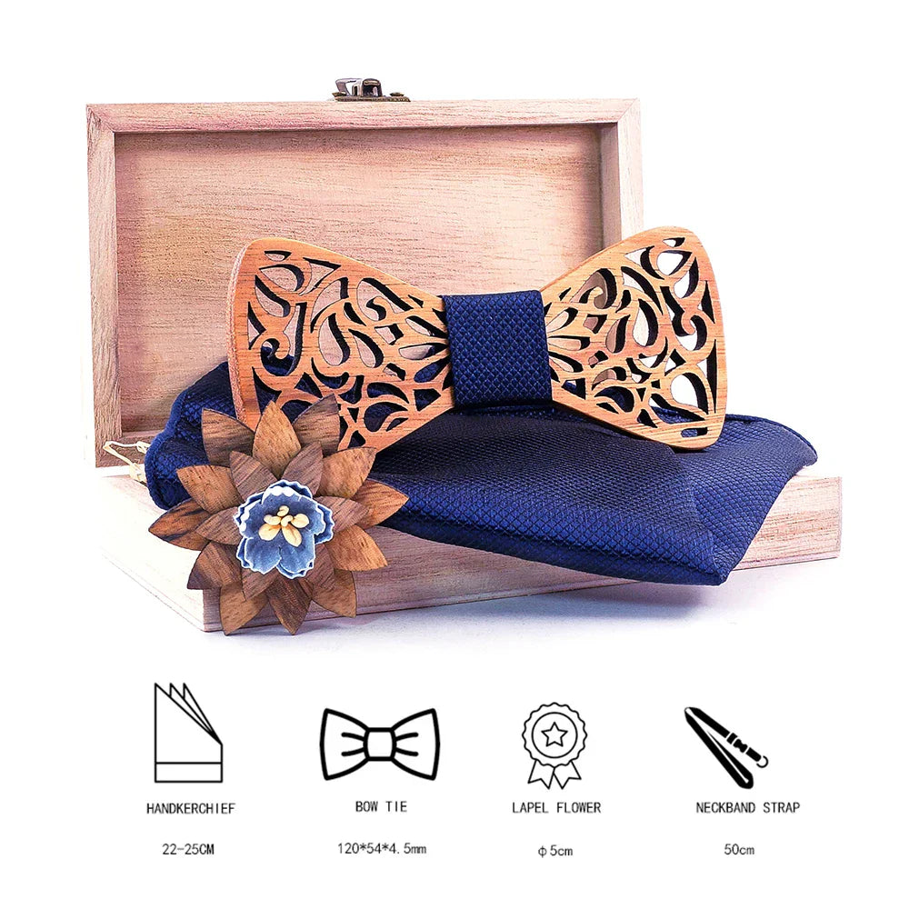 Mahoosive New Floral Wood Bow Ties for Men