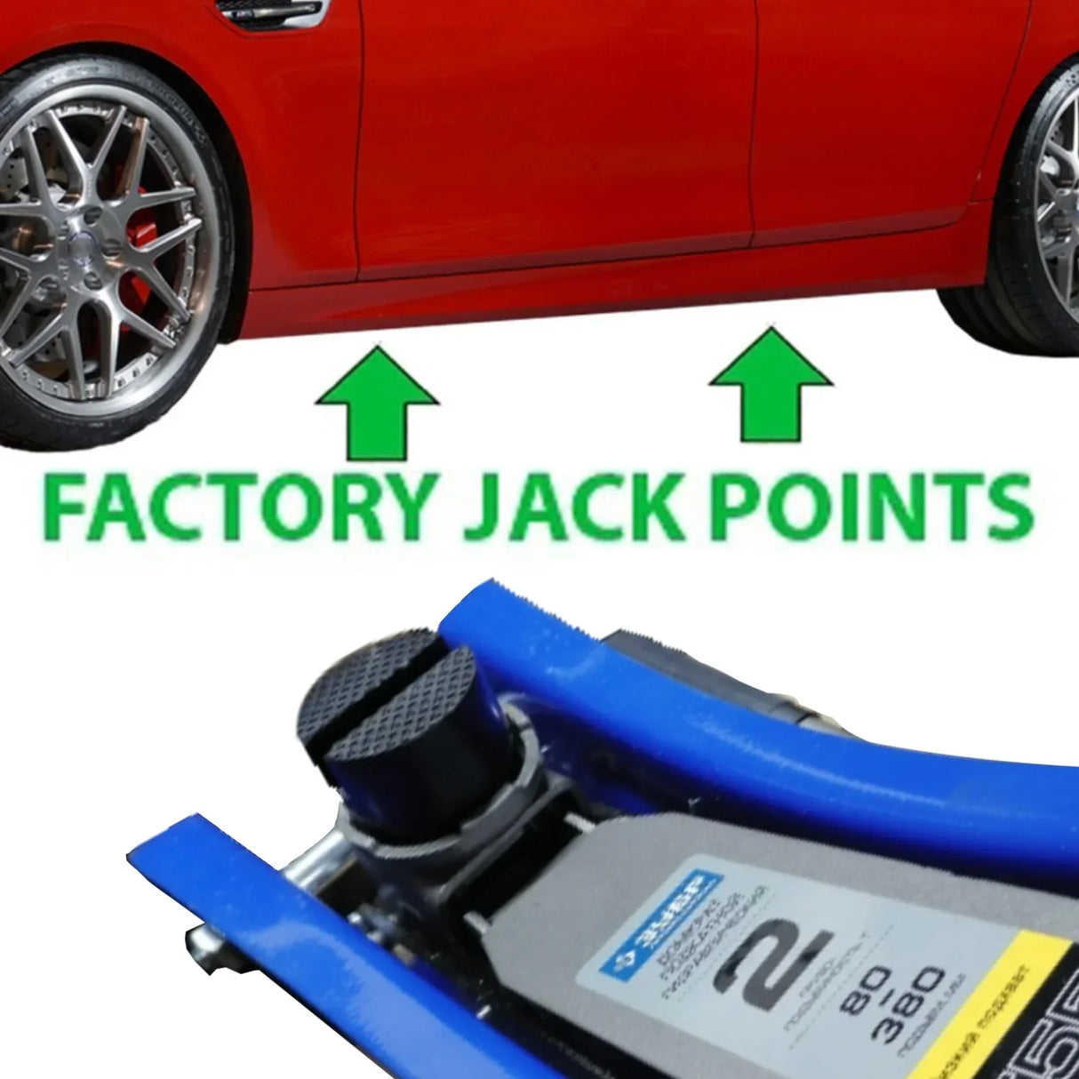 Floor Slotted Car Jack Rubber Pad Frame Protector