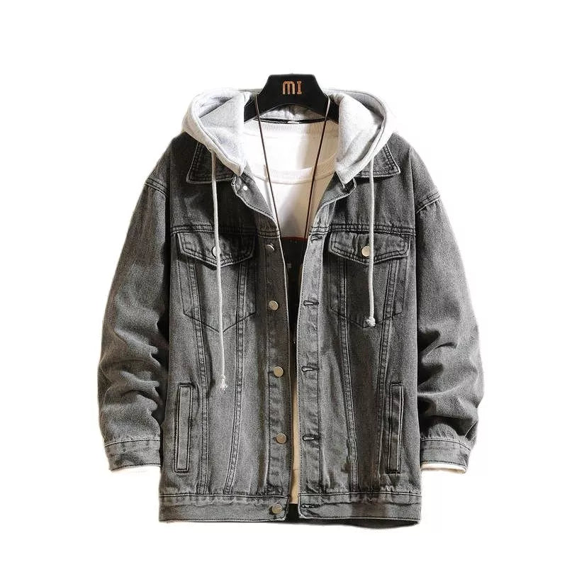 Denim Jacket Men Hooded Casual Men Jean Jackets