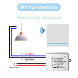 QIACHIP 433.92MHz AC 220V 1 CH Wall Panel