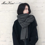 Maikun Thick Warm Scarf For Women Pure Color