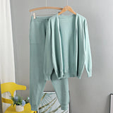 GIGOGOU Spring Autumn 3 Piece Women Cardigan Tracksuits