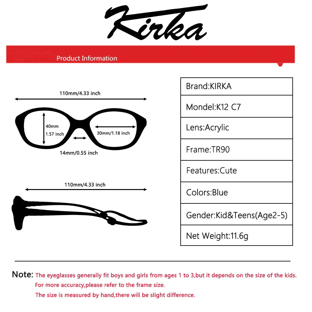 Kirka Kid Glasses Children Kids Eyeglasses Frame Brand