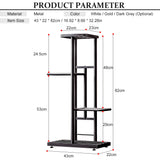 4-Tier Metal Plant Stand Flower Pot Stand Flower