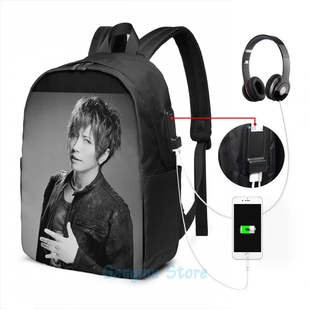 Funny Graphic print It's Gackt USB Charge Backpack