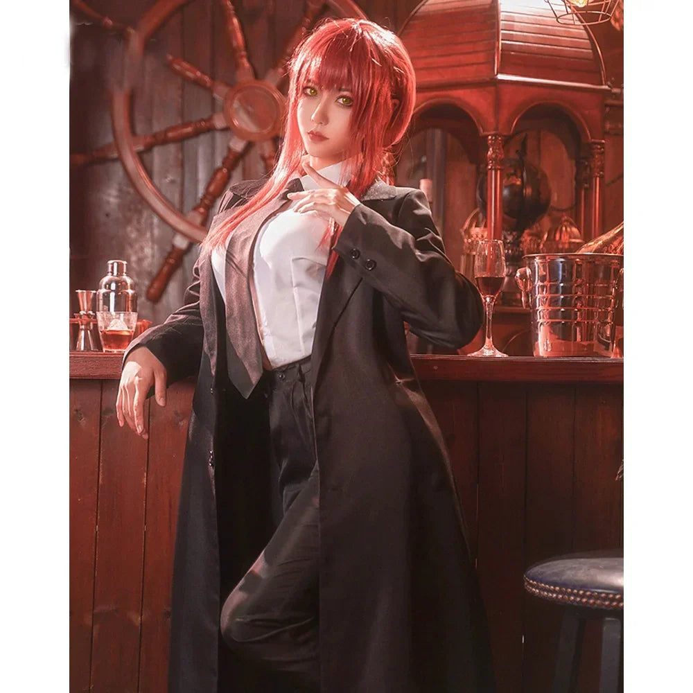 Makima Cosplay Chainsaw Man Costume Makima Wig Red
