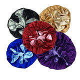 Oversized Plain Satin Bonnet For Women 2 Layers