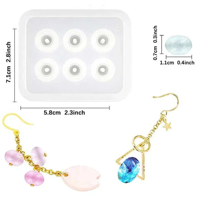 Round Square Faceted & Oval Beads Silicone Casting