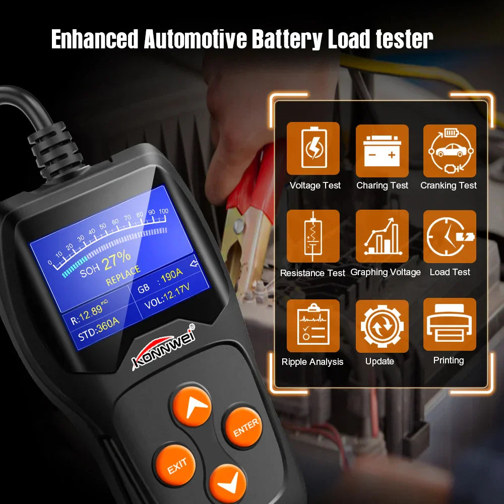 KONNWEI KW600 12V Auto Battery Tester For Car