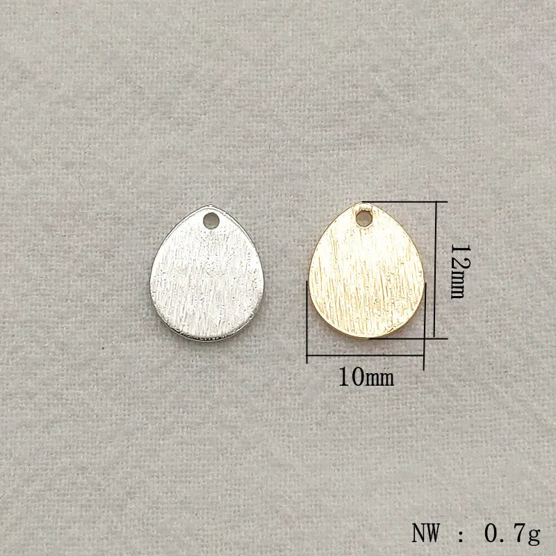 12x10mm 100pcs Brass Pendants Drop Charm