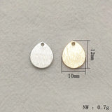 12x10mm 100pcs Brass Pendants Drop Charm