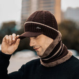 New Winter Beanie Hats Scarf Set Warm Knit