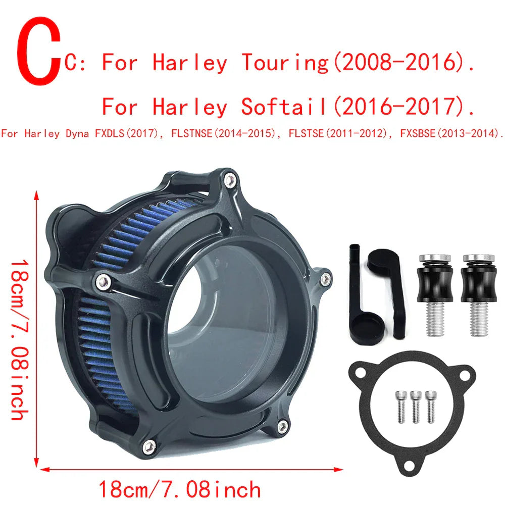 RSD Turbine Clarion Air Cleaner Matte Black Intake