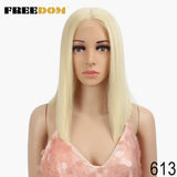 FREEDOM Synthetic Lace Wig Short Bob Straight Middle