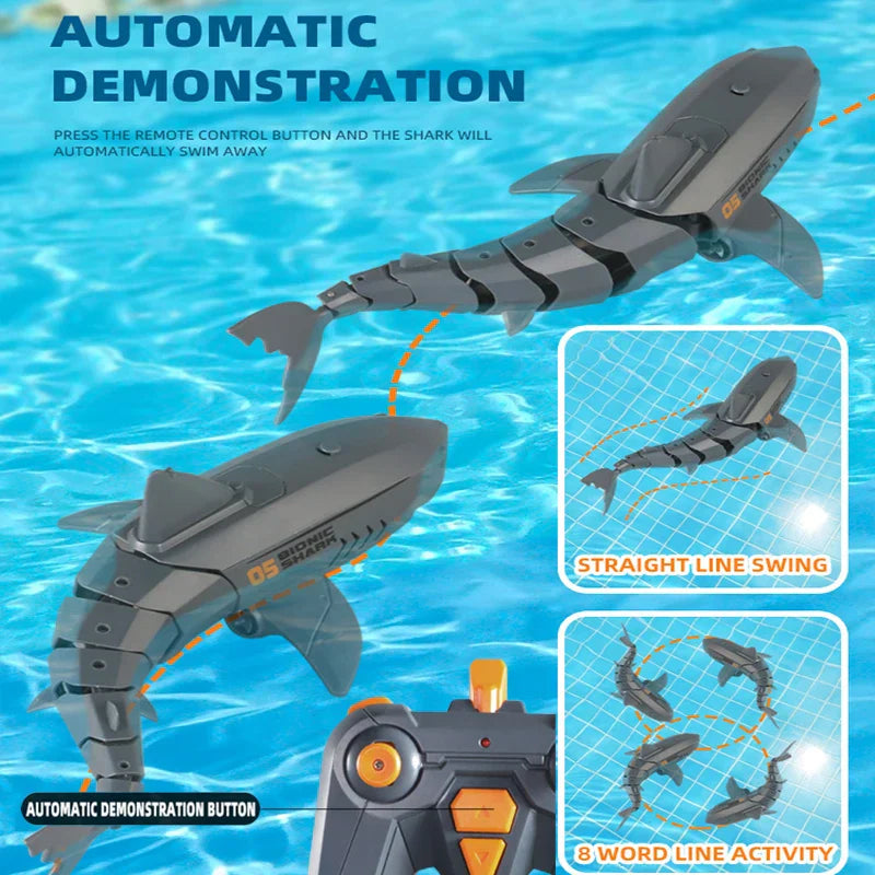 RC Shark Toy 2.4G Remote Control Animals Sharks