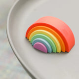 Montessori 3D Puzzle Toys Silicone Stacking Rainbow Toy