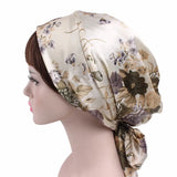 New Women Silk Satin Night Sleeping Cap Head