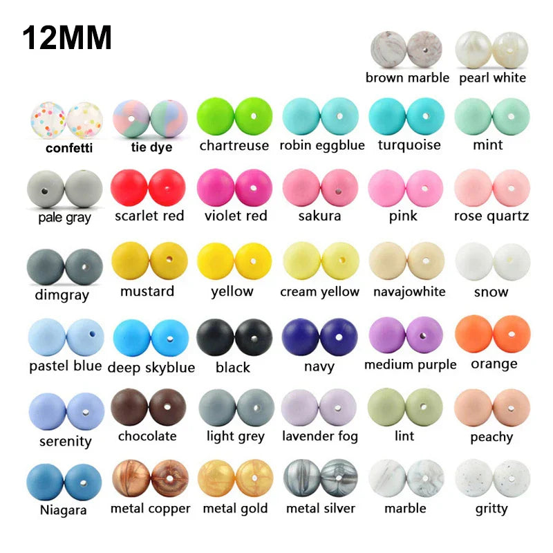 Silicone Bead Wholesale 500pcs/lot Silicone Beads 12mm &