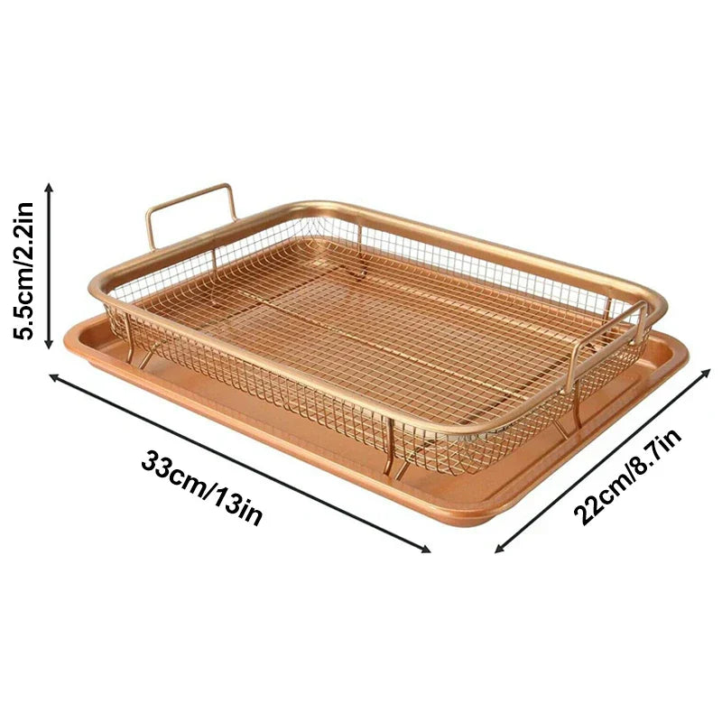 Copper Baking Tray Oil Frying Baking Pan Non-stick