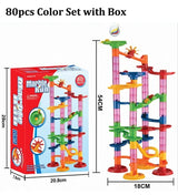 DIY Construction Marble Run Race Track Building Blocks
