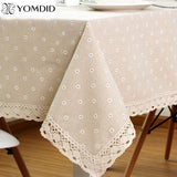 Daisy Flower Pattern Tablecloth Hot Sale Linen