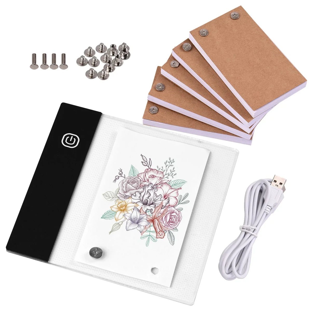 Flip Book Kit with Mini Light Pad LED