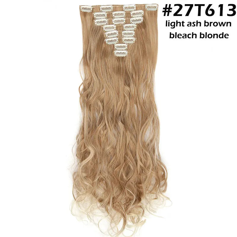 S-noilite Synthetic 24inch 140g 8PCS/set Clip In On