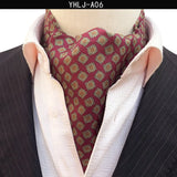Men Vintage Polka Dot Wedding Formal Cravat Ascot