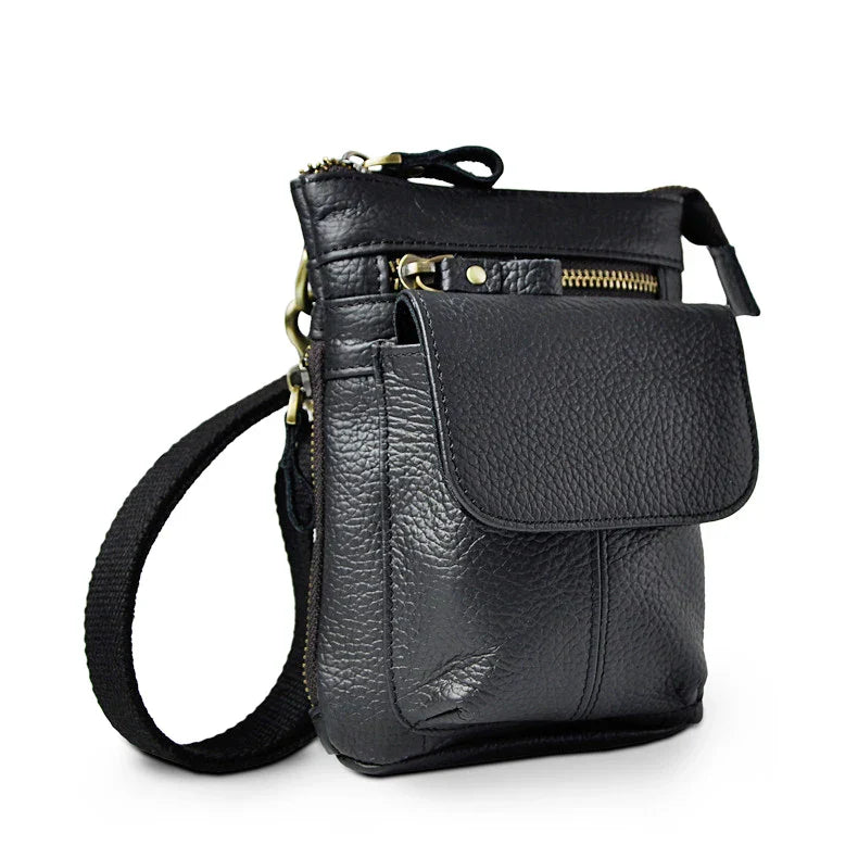 Original Leather Male Casual Design Mini Shoulder Messenger