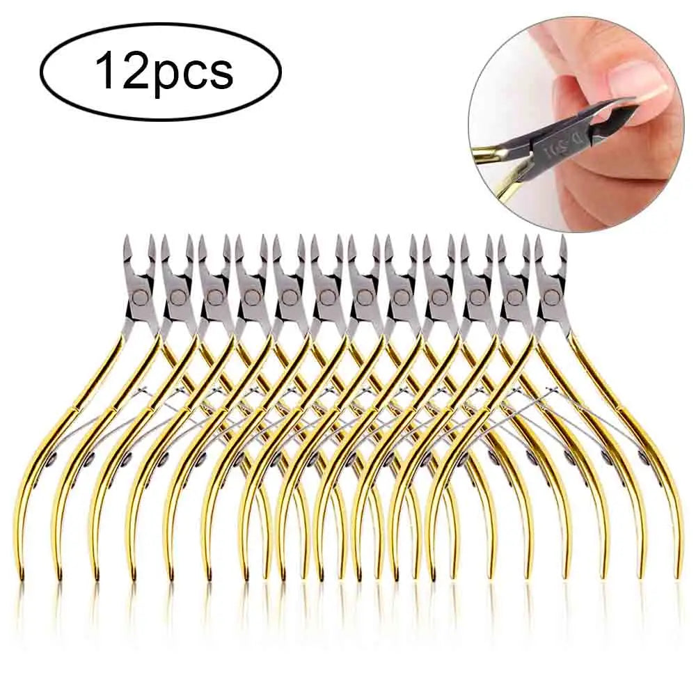 4/8/12pcs Stainless Steel Nail Cuticle Nipper Cutter Dead