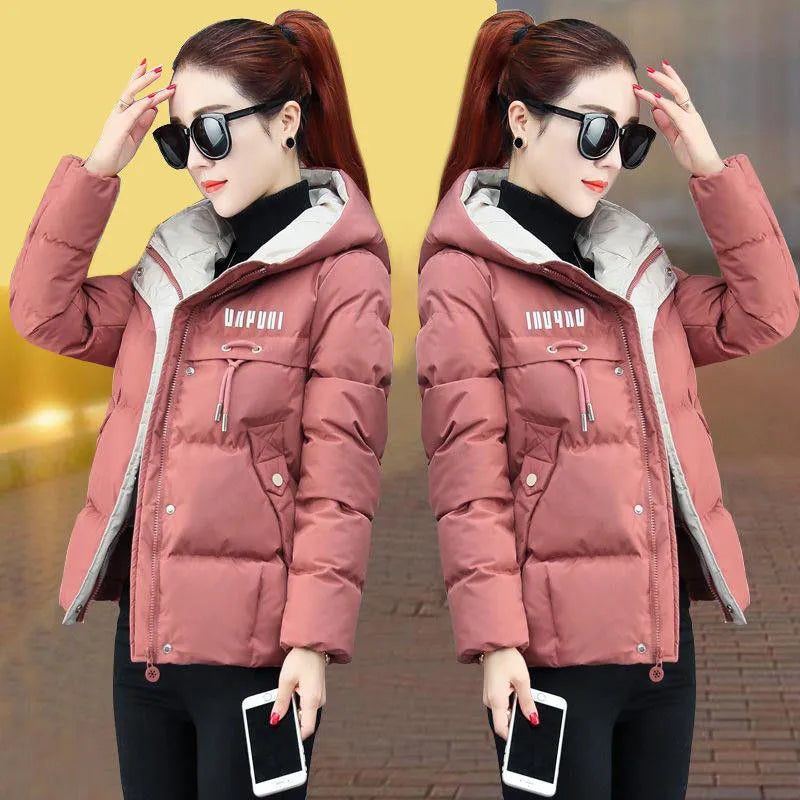 2023 New Winter Jacket Women Parkas Hooded Thick