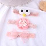 3pcs/lot Newborn Headwear Baby Girl Flower Headbands Lace