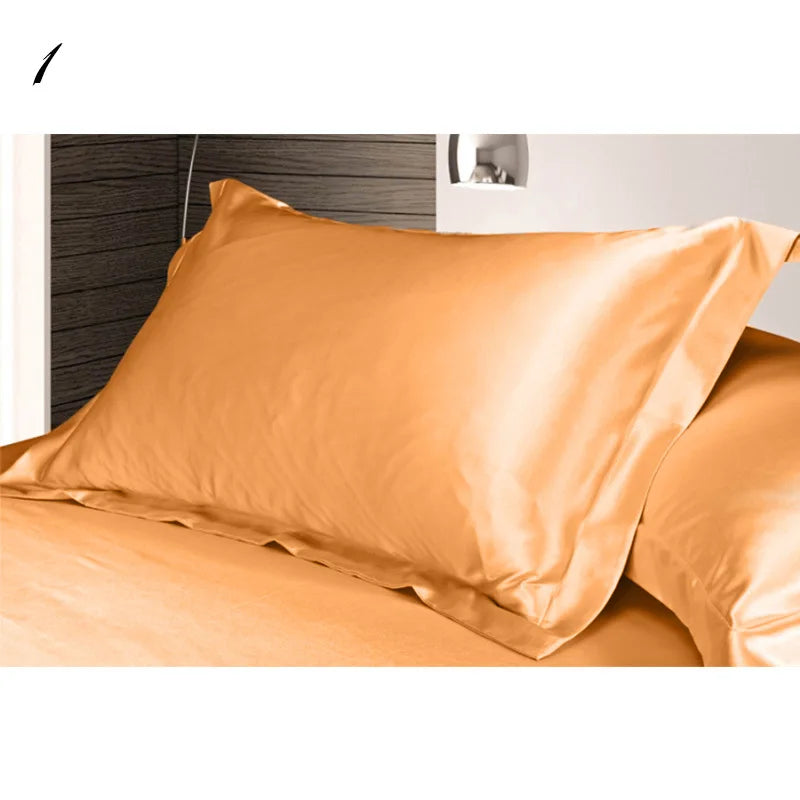 1pc Pure Emulation Silk Satin Pillowcase Single Pillow