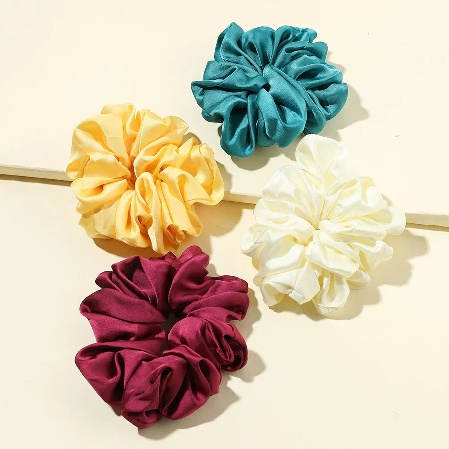 4Pcs/3Pcs Oversized Scrunchie Big Rubber Hair Tie Set