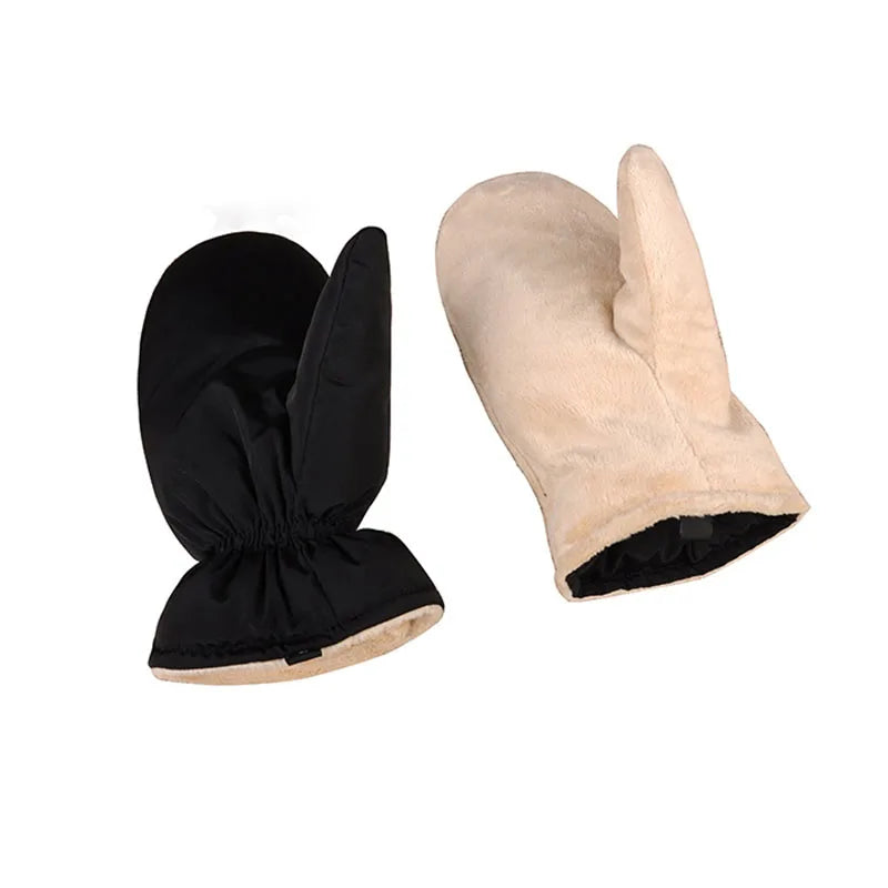 Unisex winter autumn down gloves waterproof outdoor cycling gloves for man solid color gloves for women children ‘s  down gloves