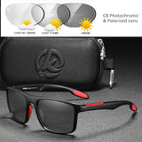 KDEAM Rectangular Ultra Light TR90 Sunglasses Men Polarized