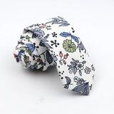 New Floral Tie For Men Skinny Casual Cotton