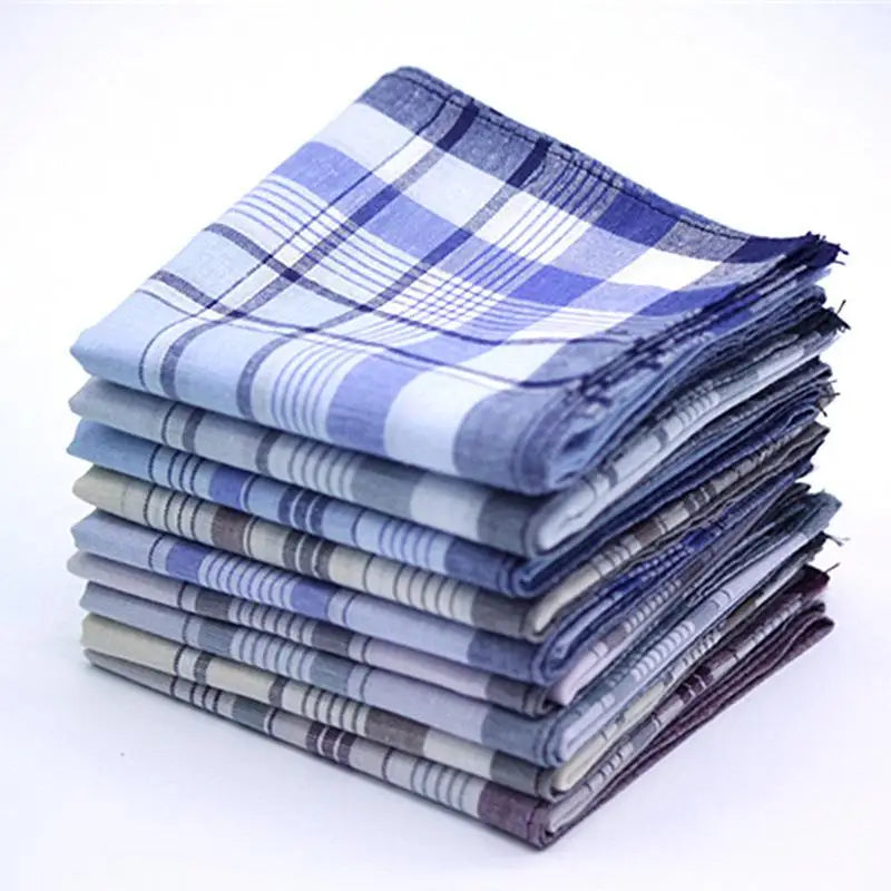 5Pcs Multicolor Plaid Stripe Men Pocket Squares Business