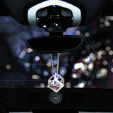 DSYCAR 1Pcs Car Pendant Crystals Cube Car Charms
