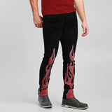 New Man Stretchy Jeans Black Skinny Hot Drill