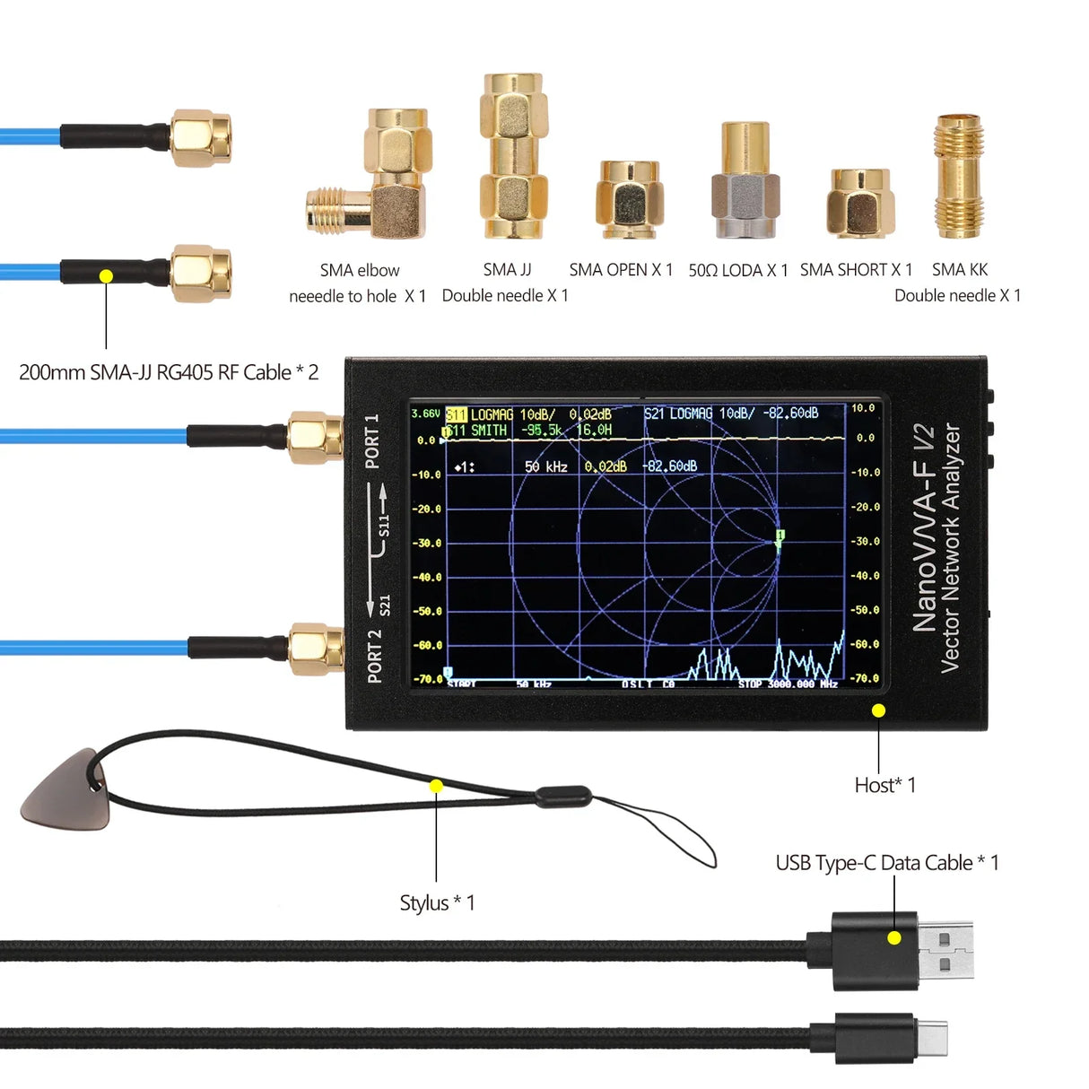 S-A-A-2 NanoVNA-F V2 Vector Network Analyzer Digital Nano