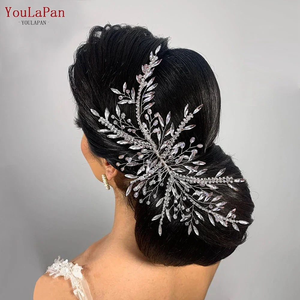 YouLaPan Bridal Hair Clip Wedding Headwear Women Clip