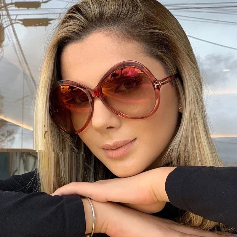 Trendy Big Frame Sunglasses Women Oversized Butterfly Ladies