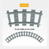 200PCS DIY City Train Rail Straight & Curved