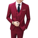 2021 Men's Sets Three-piece Wedding Business Men Formal