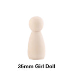 Wooden Doll Peg Baby Teether DIY Color Painting