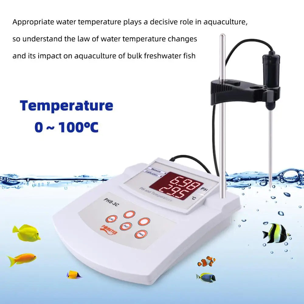 PHS-3C Desktop Automatic Calibration Acidity Meter PH/Thermometer 2In1Digital