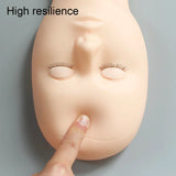 Mannequin Head for Eyelashes Handmade Practice Silicone Lash